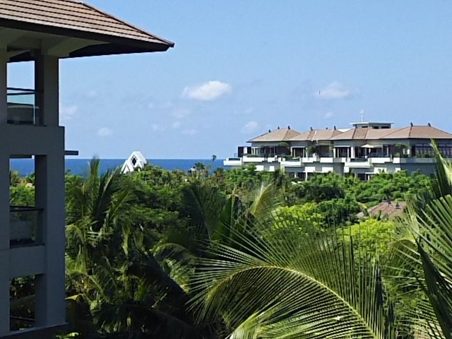 バルコニーから少し海が見えます。<br />海の見える風景、好きです(๑•᎑•๑)