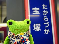 阪急宝塚駅けろ。
今津線の宝塚南口駅へは1駅けろな。