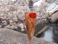 桜と苺の入ったスパークリング
アルコールは苦手なんですが、ノンアルもあるというので、、私も流行に乗ってノンアルのスパークリング＾＾
