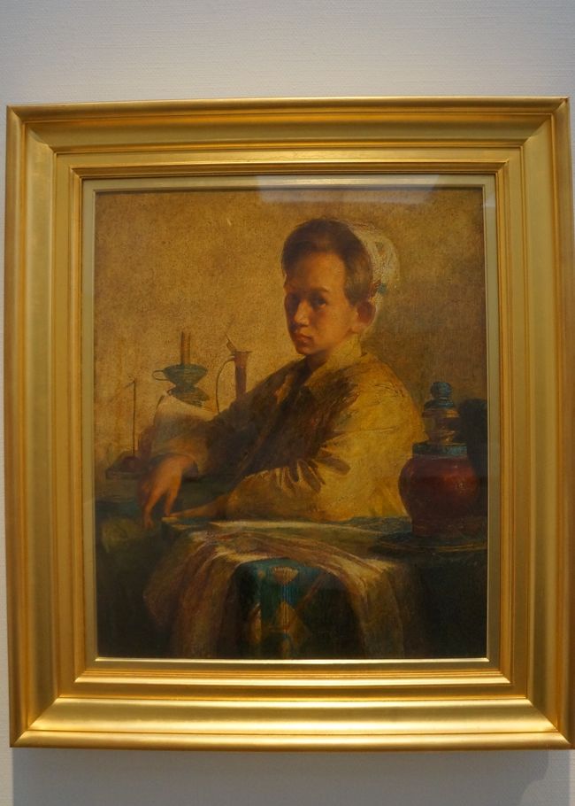 岩田 榮吉「白い帽子の自画像」1953年<br />