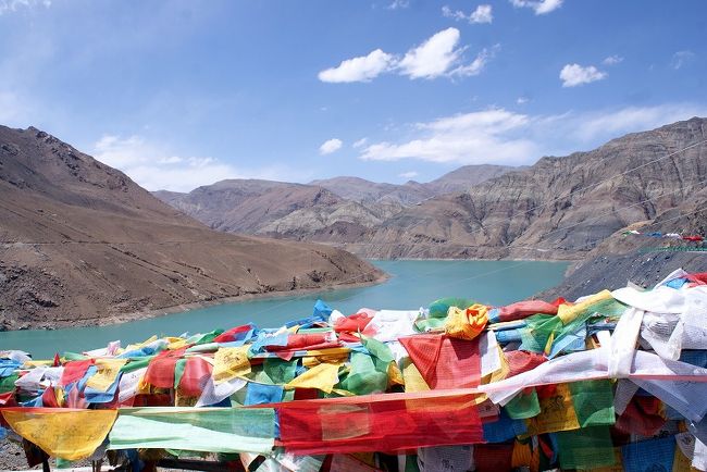 途中の湖です。