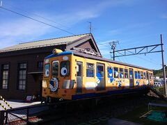 近江鉄道の車両の展示
