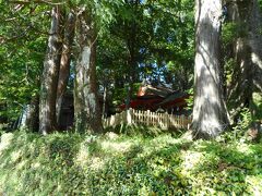 高原熊野神社に2時間で到着
はじめて人家が現れる、2時間あまり休まず来たので、トイレに行きたいが、この先の休憩所まで行かないといけない。