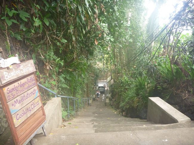 タクシーで、帰りたがる夫を無視して、帰り道は、JLサンギンガンを少し<br />下って、タクシーステーションの横の階段を上るルートを進みます。<br />だって、今回はプネスタナンの細道ジャランジャランを楽しみにしてたんですもの。歩くでぇ～