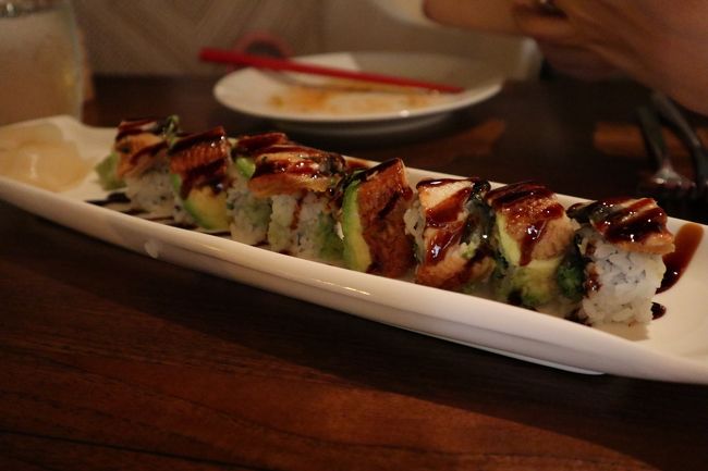 ドラゴンロール。わさび醤油で。