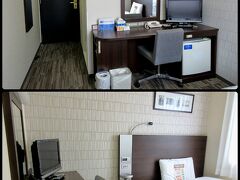16時頃、3泊するコンフォートホテル奈良のダブルエコノミーの部屋に入りました。1泊約5千円。

狭いけどコンパクトにまとまった部屋で、冷蔵庫もあるしバスタブもあるし、今までの旅行でビジネスホテルはあまり経験ないですが、アジアの安宿からするとかなり快適。
