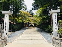 霊宝館を出たら金剛峰寺へ

ここの門石から上がる参道はぜひ紅葉の時にもみてみたい風景です