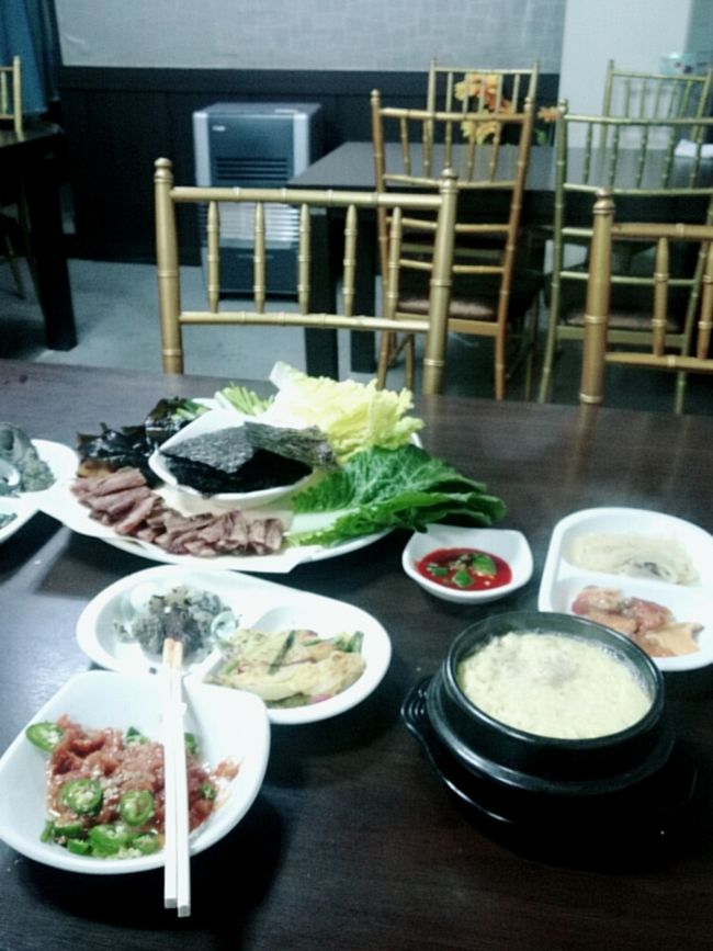 チャガルチで三軒目くらいに入ったお店でクァメギ<br />