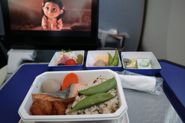 帰りの機内食。予想以上に美味しかったです。<br />そして「リメンバーミー」観て泣きながら帰国しました。<br />長い旅行記にお付き合いありがとうございます。<br /><br />※この旅行記の作成中に、カカアコで日本人が暴行された事件を知りました。<br />一日でも早く回復し、無事に帰国されることを心からお祈り申し上げます。