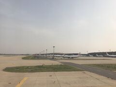 食事をして席をフラットにして少し休んだら北京に到着しました。
５ヶ月ぶりの北京首都国際空港です。

北京では国際線から国際線の乗り継ぎの際にもパスポートのチェックや保安検査があって、乗り継ぎ客が大勢いるのに少人数の係員で対応しているので、とにかく時間がかかります。
北京で乗り継ぎをされる方は時間に余裕を持った方が良いと思います。