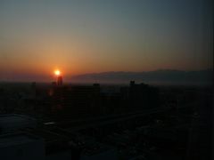 次の日は日の出から動き出します天気も快晴立山連峰がはっきり見えました