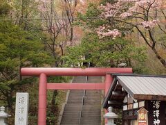 登別温泉／湯澤神社
桜や萌木に囲まれてひっそりと鎮座する小さなお社があります。
