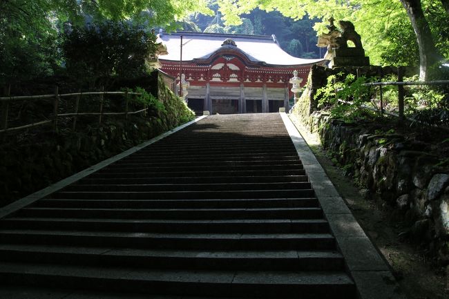 石段と根本中堂<br /><br />出雲大社の別当寺として栄えたそうです。<br />