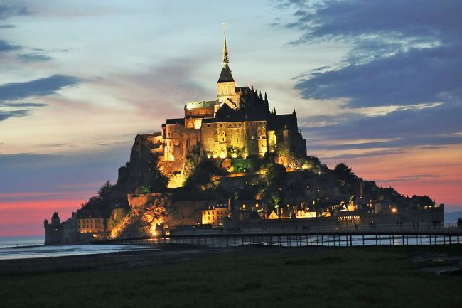 ヨーロッパ新婚旅行（その5）《モン・サン・ミッシェル（夕景・夜景