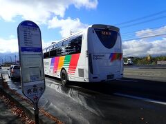 午前９時過ぎ路線バスに乗って松代へ向かいます。