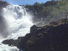 ミュルダール駅からすぐヒョース滝があり、
そこで5分間停車して滝を見学します。
Butey Waterfall
Kjosfoss