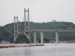 12:40 呼子大橋 
あまり近づかない方がきれいに見えるはずと橋に行く途中の見晴らしがいいところから。