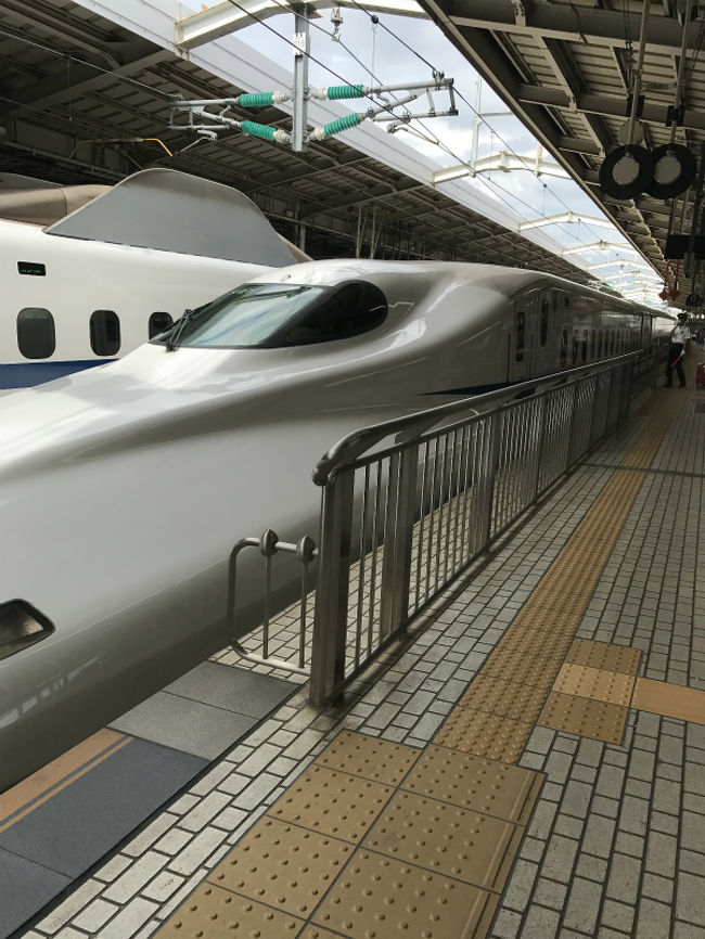 新大阪駅に行き新幹線へ。<br />大阪駅と新大阪駅って違う場所になるのですね、覚えました^^！