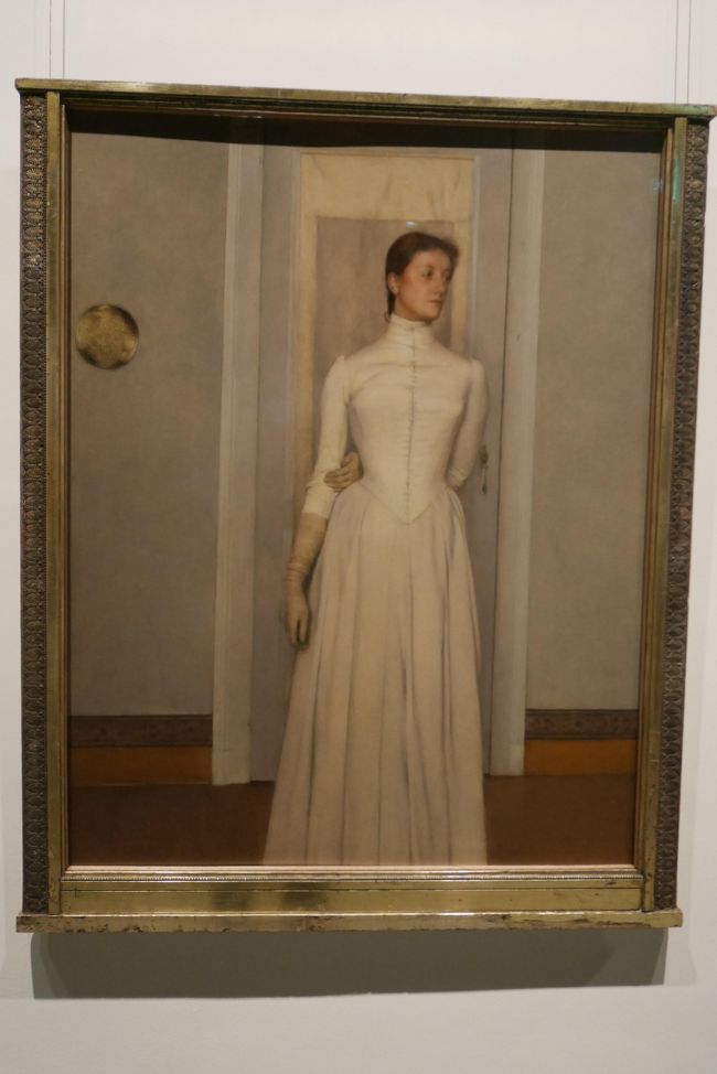 メンツェル、クララ・S・v・クノーベルスドルフ夫人の肖像、19世紀外国巨匠作家
