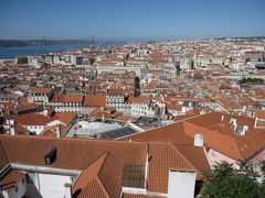 高台のお城からリスボンの街を