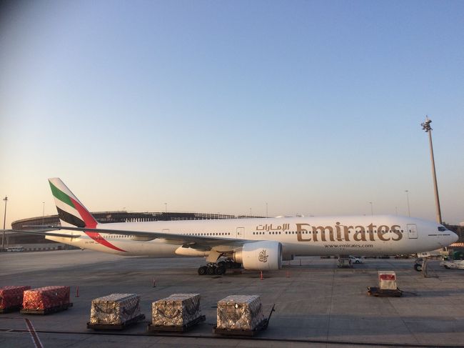 飛行機は空港から遠く、トラックに乗車し空港へ向かいました。