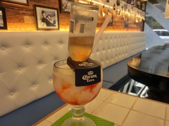 当然、サメが入って入るわけがなく、こんなお酒でした。11､000W/1､196円<br /><br />昼間からほろ酔い気分で、ホテルに戻りチェックインします。