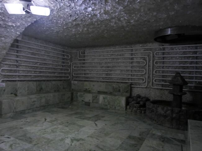 こちらが10度の冷たい部屋の中、体感温度はもう少し寒くて５度ぐらいでしょうか！<br /><br />３時間ぐらい温泉施設でまったりした後、南浦（ナムポ）に戻りました。