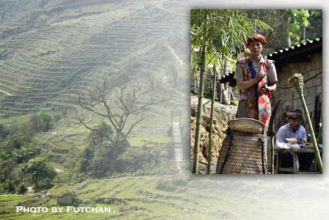 ＜赤ザオ族レッキム村&gt;<br />　坂の上のお宅で五穀豊穣を祈る神事が行われていました。<br />　年に一度家庭で行う儀式で、簡単なお供えとお酒が供えてありました。<br />　<br />