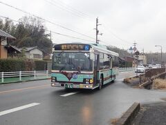 乗ったのは法隆寺前行奈良交通バス。