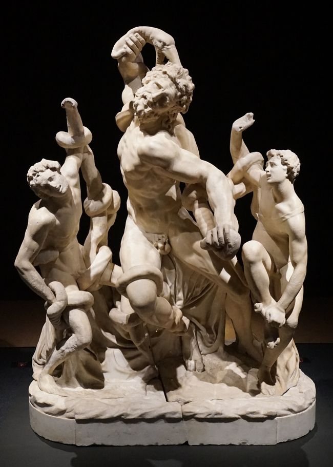 今回、写真撮影OKだった「ラオコーン」です。<br />オリジナルは、バチカン美術館のピオ・クレメンティーノ美術館に所蔵されている古代ギリシアの大理石製の彫像ですが、1506年にローマ皇帝ネロの大宮殿ドムス・アウレアの近くから出土し、ミケランジェロなどルネサンス期の芸術の方向性に極めて重大な影響を与えています。<br />