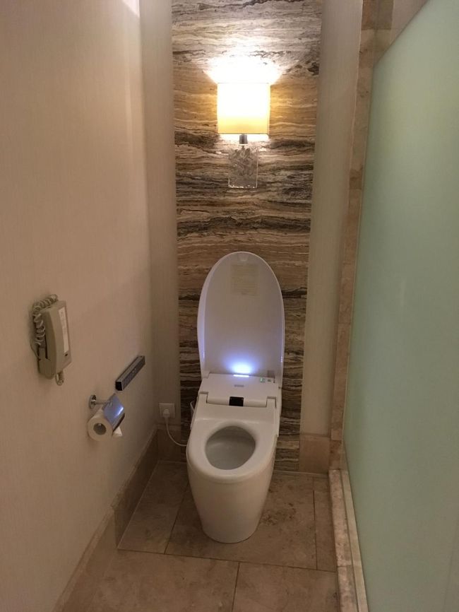 トイレです。ウォシュレットつき。。海外で初めてみました。