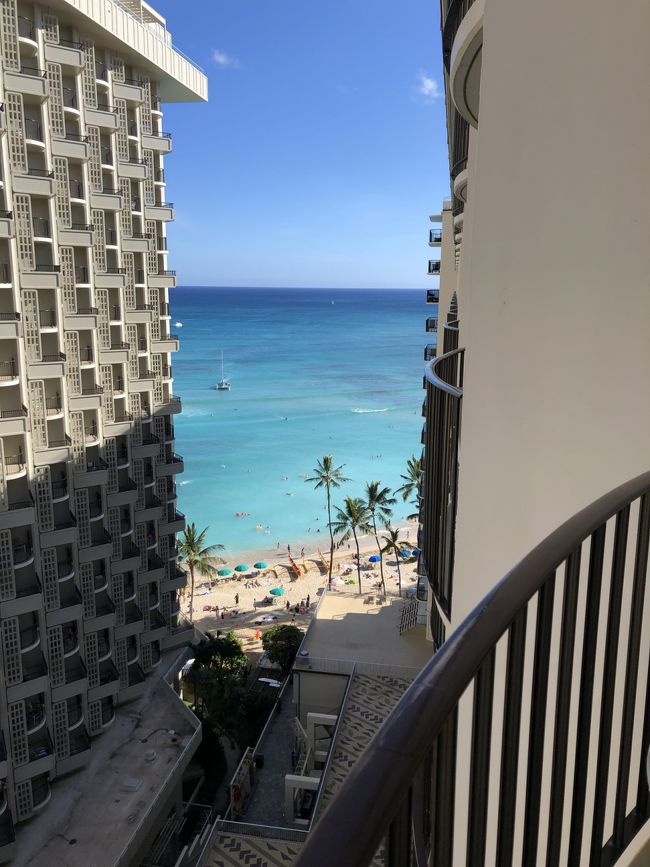 でもハイフロア（14階）だから、シティービューなのにラナイからの眺めは去年のパーシャルオーシャンビューよりいいかも‼︎<br />あと、高層階専用のエレベーター使えたのもストレス無くて良かった！