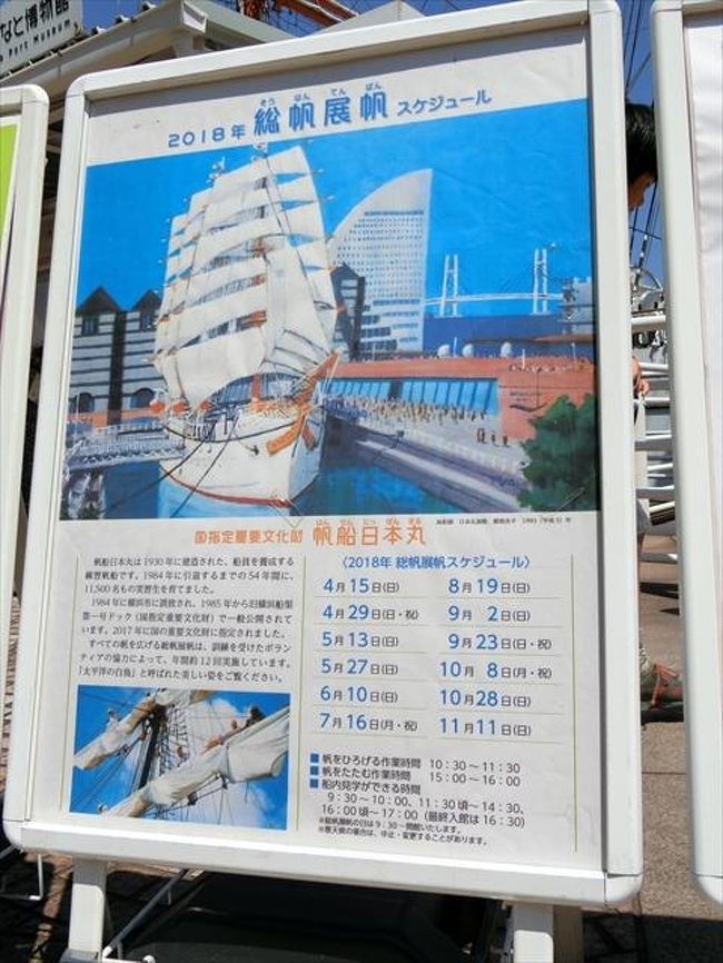 一日ずらせば、帆を広げているところを見れた。残念。