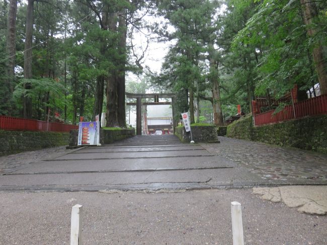 小雨の中、東照宮に向かいました。