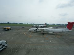 鹿児島空港でプロペラ飛行機に乗り換えます。
早割で買えば値段は高速船とほとんど変わりません。