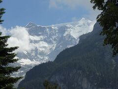 Grosse Scheideggまで来れば、あとはグリンデルヴァルトまでバスが走っています。しかし、このバスは一時間に一本しかないのです。それでも、小屋があるので、のんびり休んでいれば良いやと、やれやれとバス停まで来て、時刻表を見たら、あと10分ですよ。なんてついているというか、ついていないというか。
　このバス料金がHalf Fare Cardを使ってもひとり11.50フランするんです。聞いたときはびっくりしてしまって。ふたりで20フラン札で足りないんですから！ところが乗ってみてわかりましたよ。細い道でなおかつぐねぐね道で、一気に950mほど高度を下げるわけで、こりゃそれくらい払ってあげないとドライヴァーに申し訳ないなと。