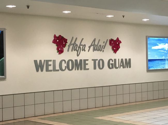 15:40到着予定でしたが15時くらいに着きました。<br />ここ！おお～！旅行記で見たことある！とちょっと感動。<br />足早に入国審査へ向かいます。<br />ESTAはとってなかったので右へ進みますがすでに長蛇の列…。<br />早足したおかげで多少マシでしたが1時間くらい並んで子供はグズグズしてきて…。<br />次からはESTAにしよう！と心に誓いました（そして翌年は無事ESTAでスイスイ）。<br /><br />そこそこで出られたものの、ツアーだったので今度はホテルへの移動バス待ち…。<br />正直　めっちゃくちゃ時間の無駄ああああってなりました。<br />子どもも早く動きたくてしょうがないけど人が来ないと出発できない。<br />ツアーだから当たり前ですが、手配が楽な反面制約も出てきちゃいますよね。<br />なんとか人も集まって混載車でホテル方面へ出発しますが、いろいろなホテルを回っていくのでまた時間がとられる…。<br />次は絶対個人手配かツアーでも移動を個人でするように変更しよう…。