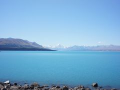 　Pukaki湖のサーモンショップ付近からの景色、
素晴らしいの一言です。