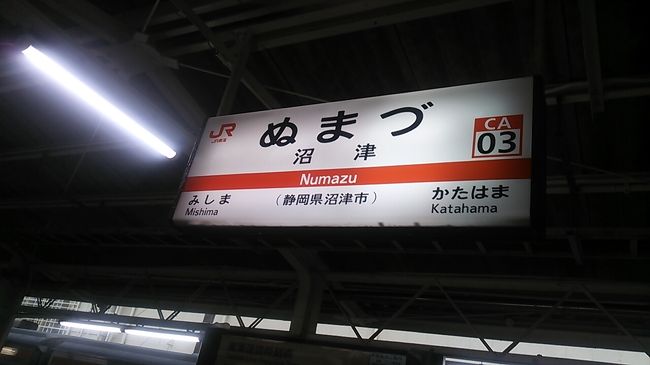 　沼津駅には所定到着予定時刻である18時26分頃に到着しました。