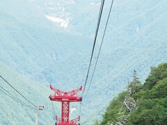 駒ケ岳ロープウェイからの眺め　13:05頃

ゴンドラがすれ違う中間地点の近くです。