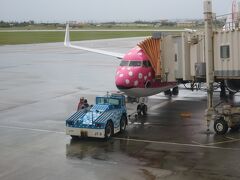 朝食を食べて荷物整理して、レンタカーを返車したら空港へ移動です。
この日もジンベイジェット。
友達はＡＮＡなので、一旦ここでお別れ。