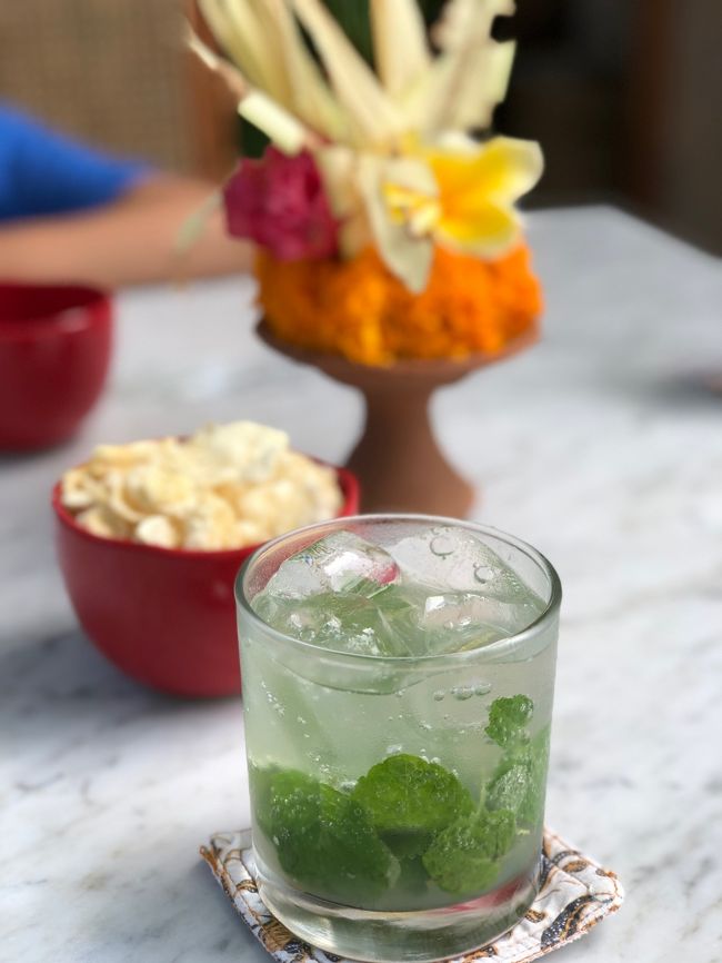 モヒート、アルコール抜きVer.、って感じのスッキリしたウェルカムドリンク。<br />子供たちにも好評で、「おいしー！スーッとしたー！」<br />と生き返ったようでした。