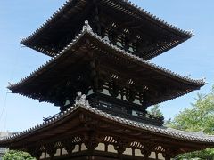 興福寺を一周。少し離れたところにある三重塔。これも国宝です。