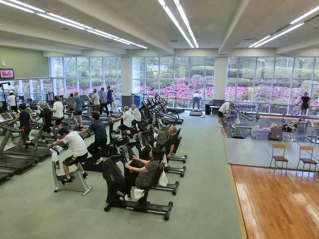 ※写真は、「WELLNESS　CLUB（ヴィータ）」の廊下から「トレーニング・ジム」を見た景色です。<br /><br />毎年、４月中旬には窓の外側の花壇に咲いていた「クルメツツジ」「ヒラドツツジ」、５月になれば「サツキ」を見ながらトレーニングに励みました。