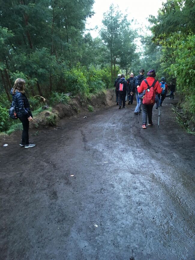 足元は本当に悪い。<br />私はトレッキングシューズではなくスニーカーで行ったから、よく滑った。<br />そのたびに大げさな声を出すもんだから、仲間が最後は手を引いてくれた。