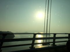 初めて瀬戸大橋を渡ります。
今日も快晴！