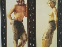 こちらは「ネカ美術館」でも一番有名な絵画✨




この絵画は「惹かれ合う心」って言って……元々別々に描かれた2つの作品をネカさんが一緒に展示したという作品らしいですぅ🎵





確かに……よく見ると別々の額縁に描かれてますわ✨




