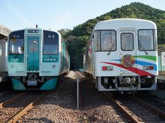 海部駅に到着。海部駅はJR牟岐線の終着駅。牟岐線のディーゼルカーに乗換えます。