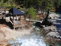 西の河原公園
草津温泉の西側に位置することでこの名前がついたとされています
河原のあちこちから毎分1,400リットルの温泉が湧き出し、湯の川となって流れ出しています