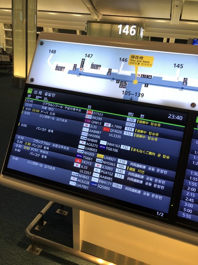 日本からモルディブへは直行便がありません<br />JAL33便でひとまず経由地バンコクへ<br /><br /><br />